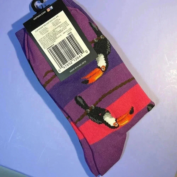 HotSox Toucan Stripe Violet Socks - Picture 5 of 7